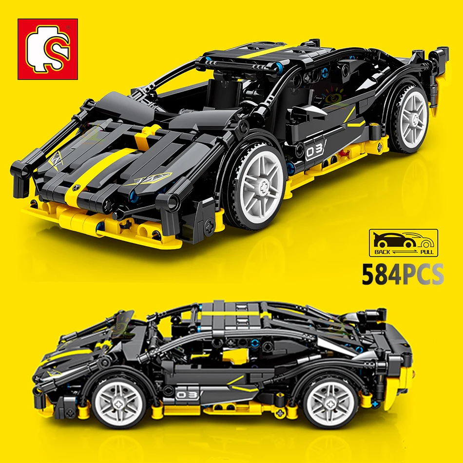 

SEMBO Boys 584PCS Technical Racing Speed Sports Champions Car Model Building Blocks City DIY Vehicle Bricks Toys Children Gift