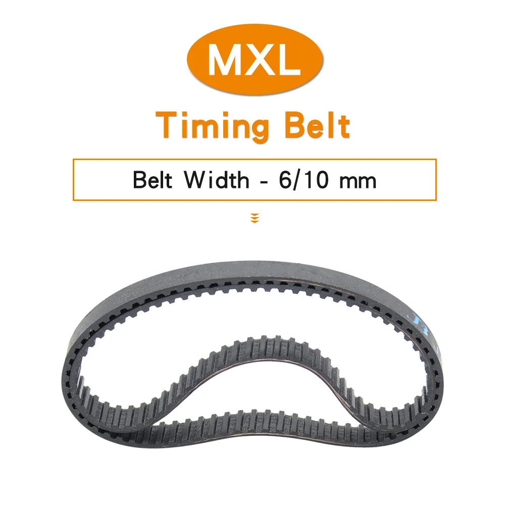 

1 Piece Timing Belt 21.6MXL/24MXL/24.8MXL/25.6MXL/28MXL/28.8MXL/30.4MXL/32MXL/33.6MXL/34MXL/36MXL Rubber Belt Width 6/10 mm