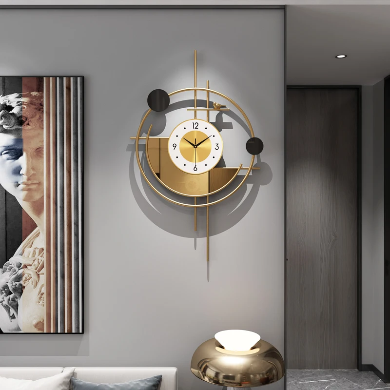 

Large Digital Wall Clock Modern Design Mechanic Art Luxury Silent Wall Clock Mechanism Minimalist Horloge Decoration Living Room
