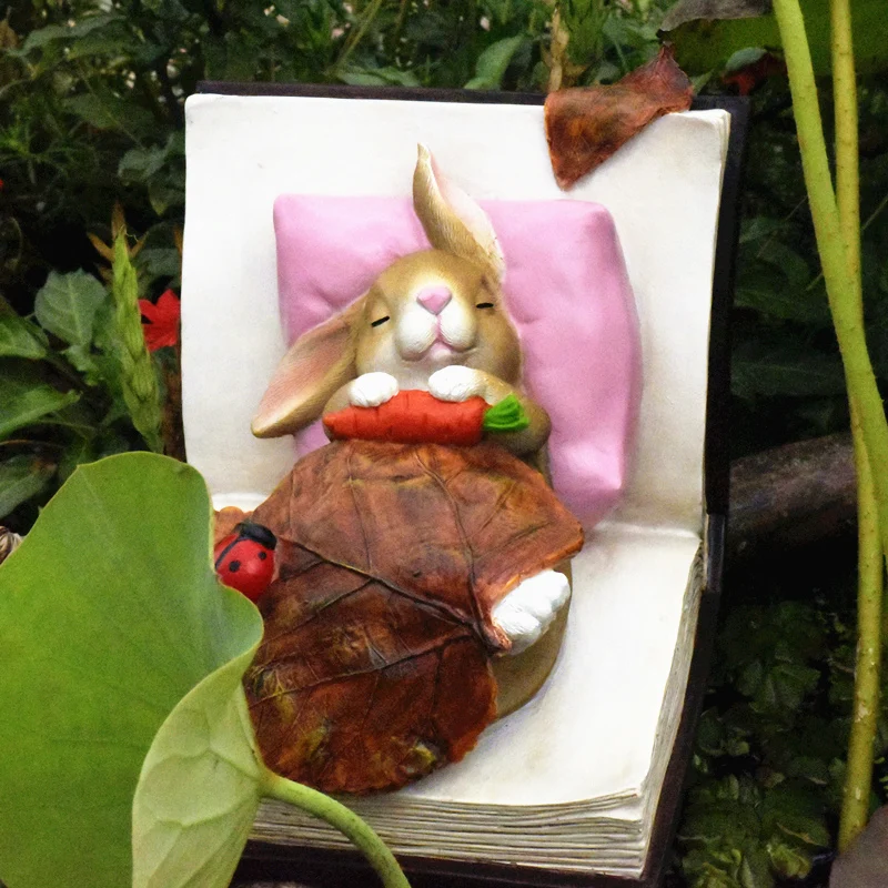 

Creative pastoral lazy rabbit ornaments outdoor garden balcony decoration decoration Easter bunny home furnishings