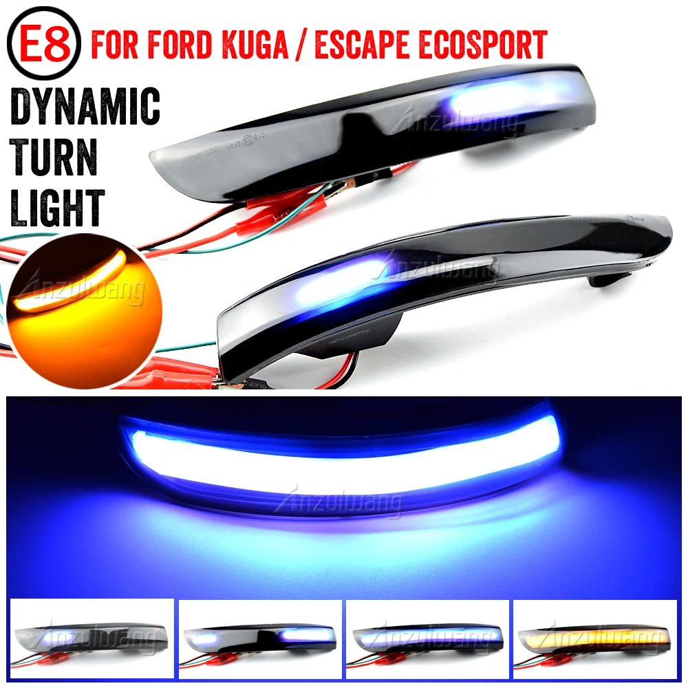 

LED Dynamic Turn Signal Light Flowing Water Blinker Flashing Light For Ford Kuga Escape EcoSport 2013 2014 2015 2016 2017 2018