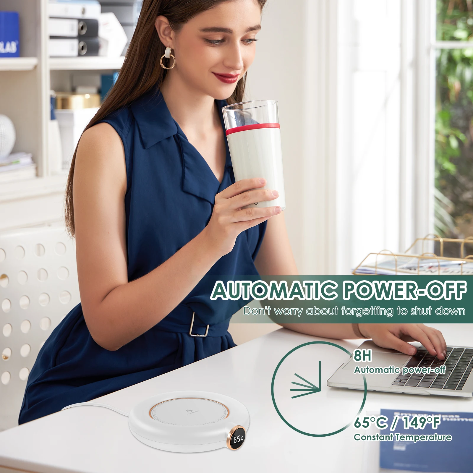 Умная панель для подогрева кофе с 3 настройками температуры