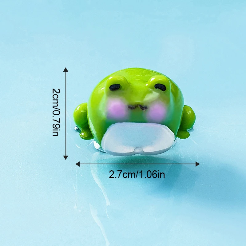 Мини-мультяшные фигурки лягушек милый цветок лотоса модель пруда микропейзажный