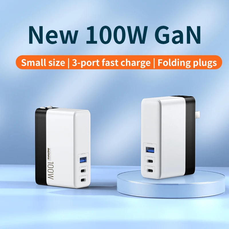 

New 100W GaN Wall Charger Adapter QC3.0 + PD3.0 Fast PD Charger USB Type C Laptop Quick Charging For iPhone iPad Xiaomi Huawei