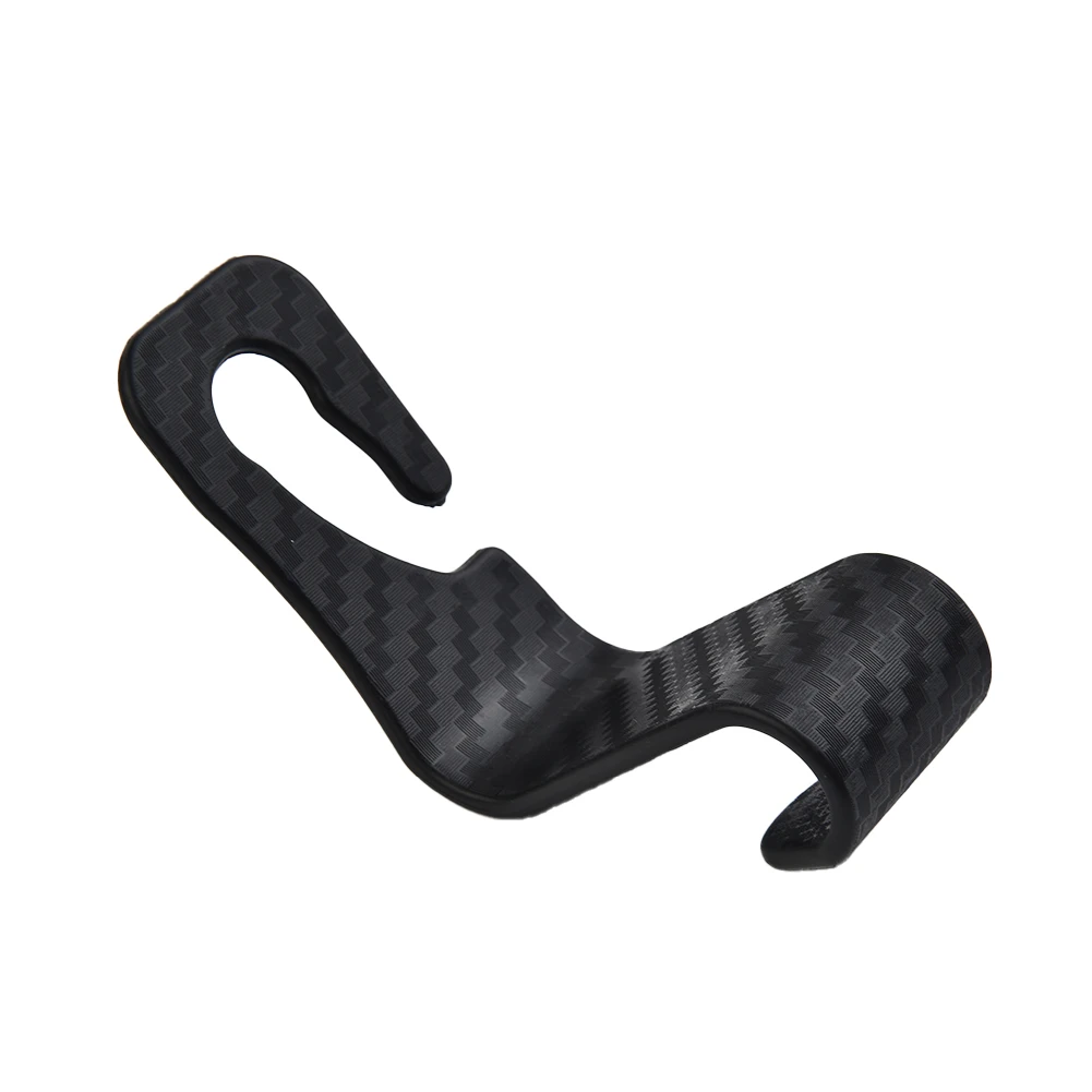 

Car Interiors Hook Storage Hook 2pcs ABS Auto Back Seat Carbon Fiber Headrest Hooks Seat Organizer Hanger Durable