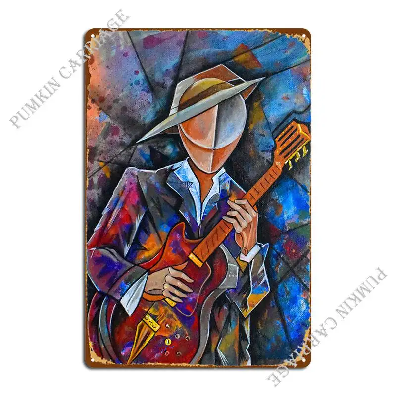 

Блюз гитарист металлический знак Печать Кухня Бар кинотеатр оловянный знак плакат