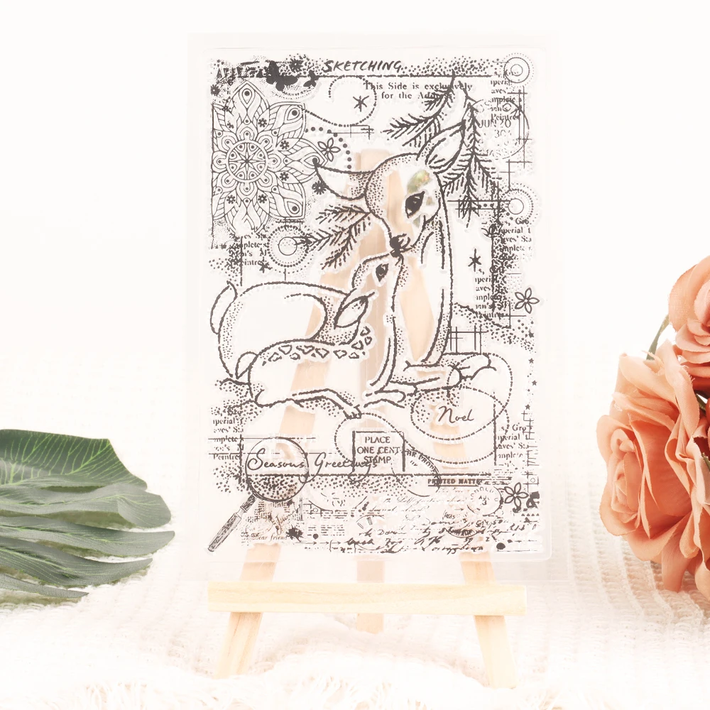 Прозрачные силиконовые штампы в стиле архитектуры/животных/цветов для