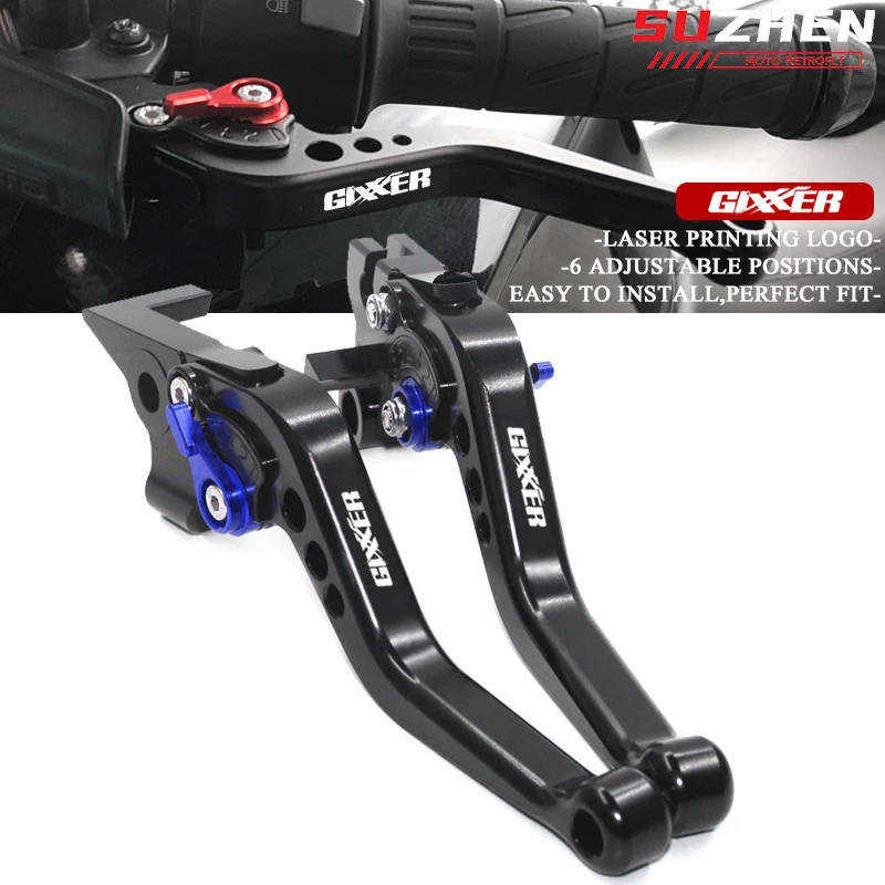 Фото Для Suzuki GIXXER 250 SF GIXXER 150 125 SF250 2020-2023 2022 аксессуары для мотоциклов CNC Короткие регулируемые рычаги тормозной муфты №1