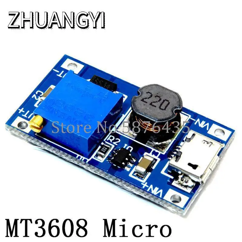 Micro USB 5V 1A 18650 TP4056 фотозарядная плата с защитой + MT3608 2А
