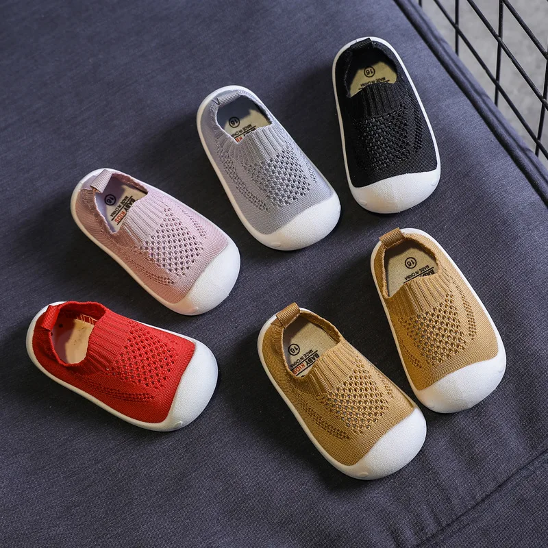 0-3 Years Infant Shoe Baby Toddler Casual Canvas Knitted Shoes Boys First Walkers Girls Soft Sole Sneaker Indoor Zapatos Spring