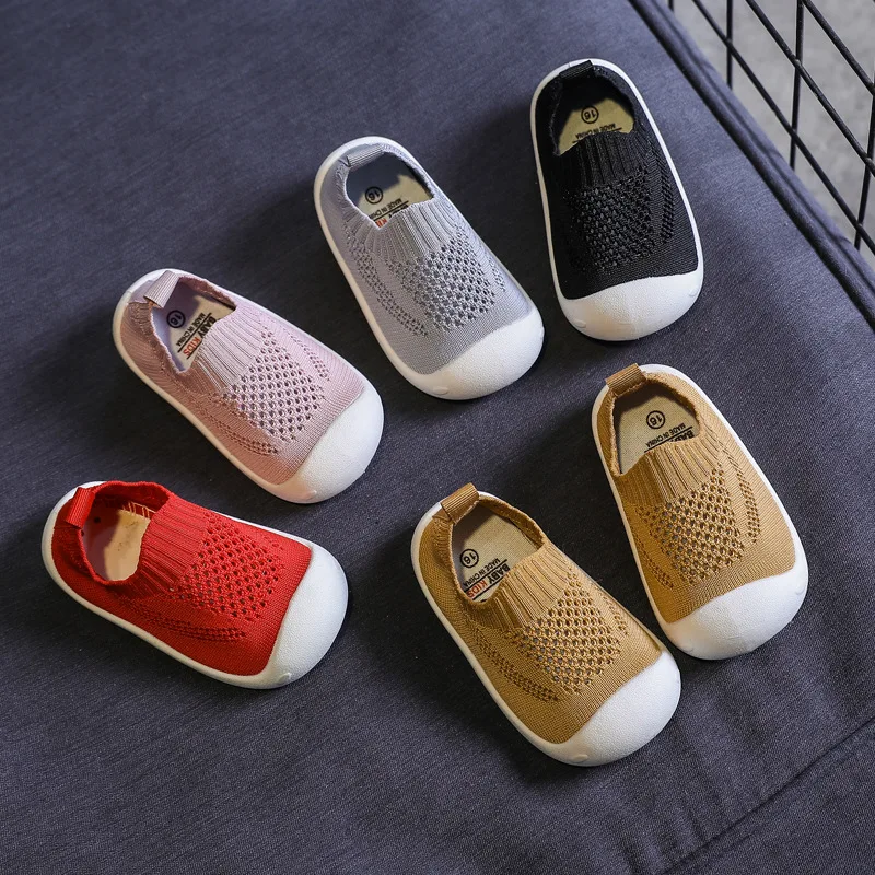 

0-3 Years Infant Shoe Baby Toddler Casual Canvas Knitted Shoes Boys First Walkers Girls Soft Sole Sneaker Indoor Zapatos Spring