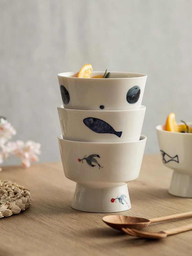 

Японская ручная роспись, десертная чашка, высокая внешность, чашка для йогурта, чашка для мороженого, чашка для мороженого, домашняя керамич...