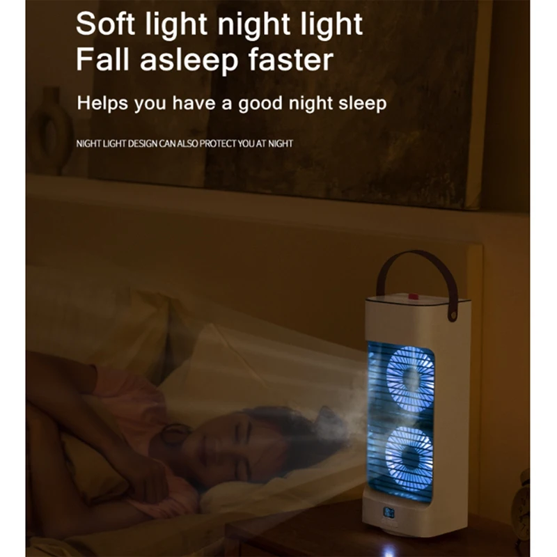 

Портативный кондиционер, домашний мини-кулер, портативный кондиционер для офиса с 3-мя положениями и воздушным охлаждением, белый, Type-C