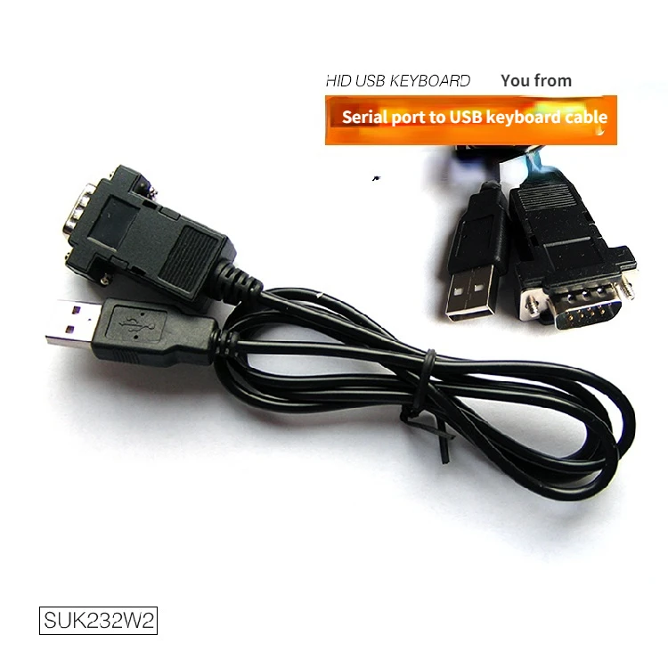 

UsenDz@ RS232 Serial Port to USB Keyboard Protocol Cable Drive-free HID Device Plug and Play CH9328