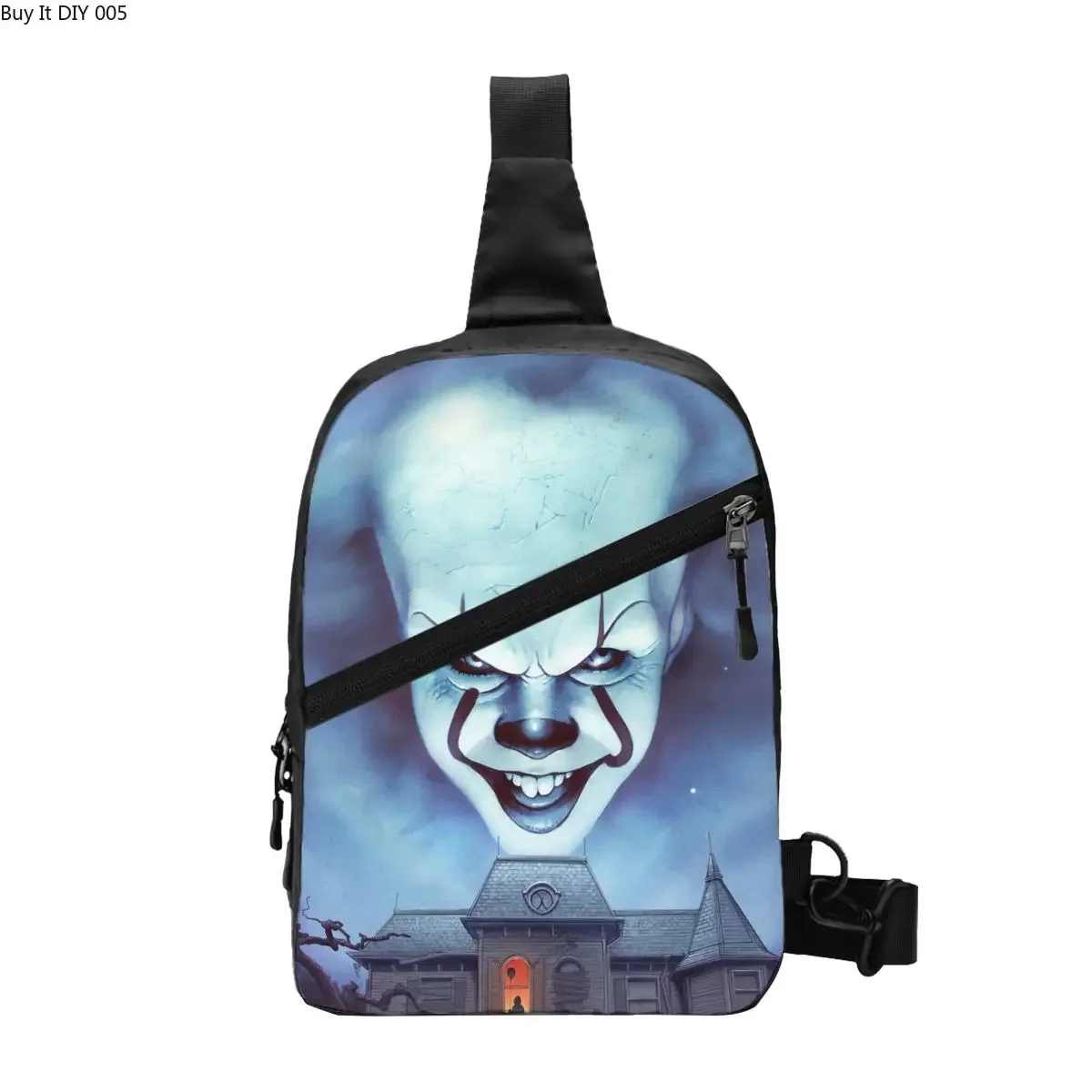 

Halloween Horror Movie Character Sling Crossbody Chest Bag Men Fashion Chucky Scream Shoulder Backpack for Camping Biking