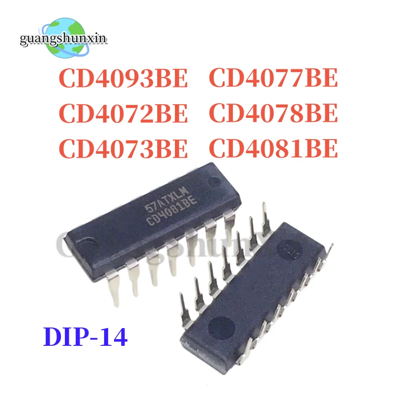 10 шт. CD4093BE HCF4093BE CD4093 DIP-14 CD4072BE CD4072 CD4073BE CD4073 CD4077BE CD4077 CD4078BE CD4078 CD4081BE CD4081