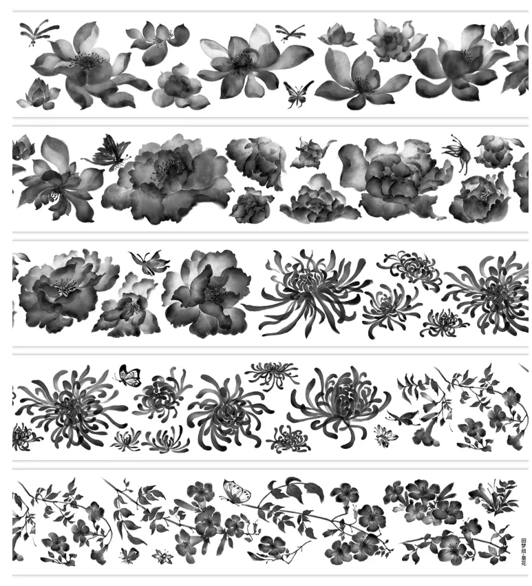 

1 петля, черный цветок, прозрачный органайзер для домашних животных, журнал, дневник, фотоальбом 6,14