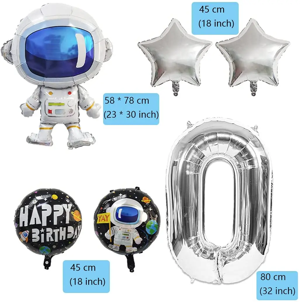 6 шт./компл. космический тематический астронавт ракета алюминиевая фольга