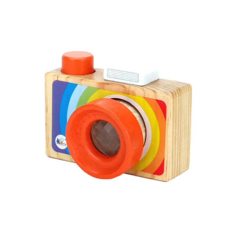 

Cute Kaleidoscope Toy Wooden Camera With Slr Design Educational Interactive Logic Toys Kaleidoscope Birthday Gifts