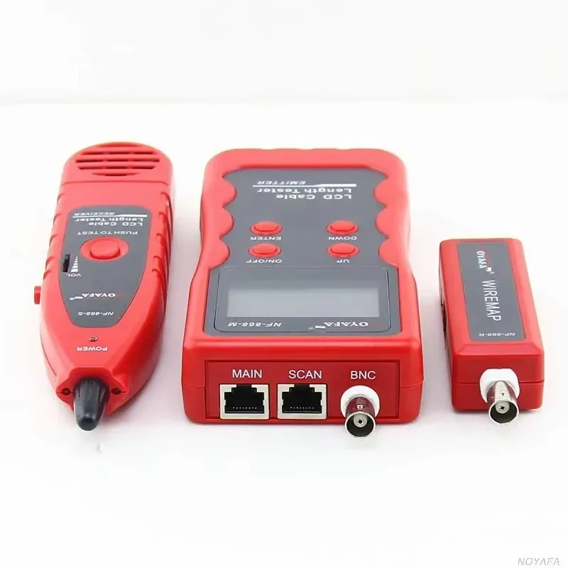 Тестер сетевых кабелей NOYAFA NF-868 с защитой от помех, для Cat5e, Cat6e, RJ11, RJ12, с функцией измерения длины (art.: 3920da2a2ea0d) - 3920da2a2ea0d