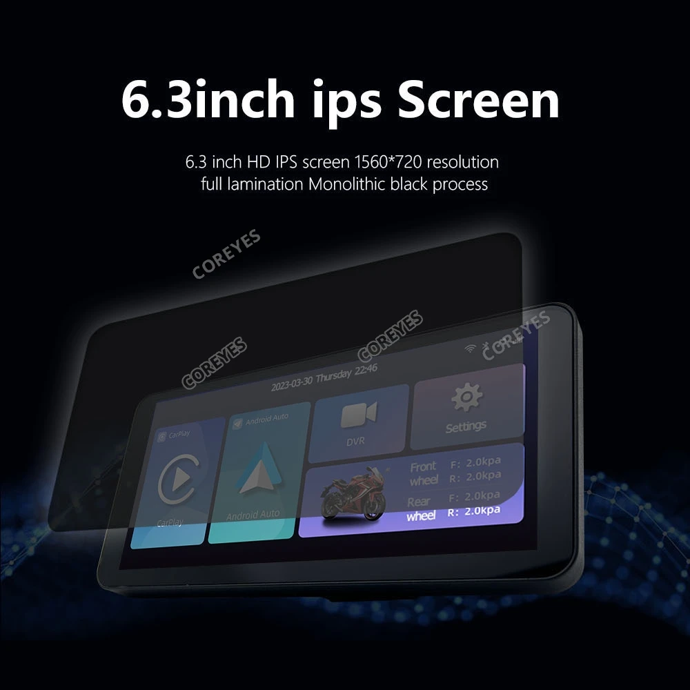 Мотоциклетный экран COREYES L300 Carplay водонепроницаемая навигация портативный