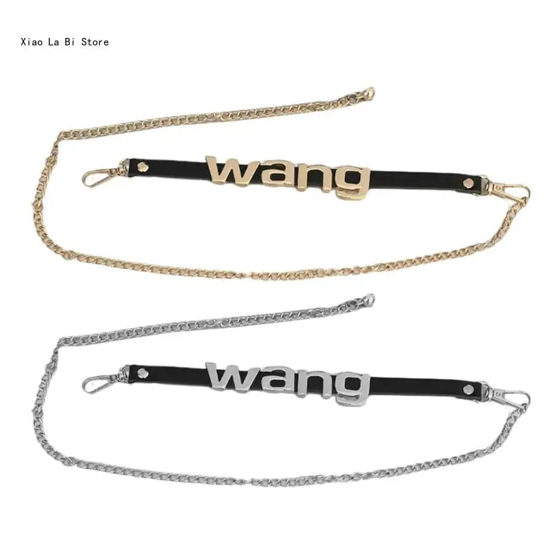 

Модный ремень-цепочка с буквами для женщин, пояс с металлической цепочкой, пояс Y2K, крутой ремень для девочек, аксессуар для