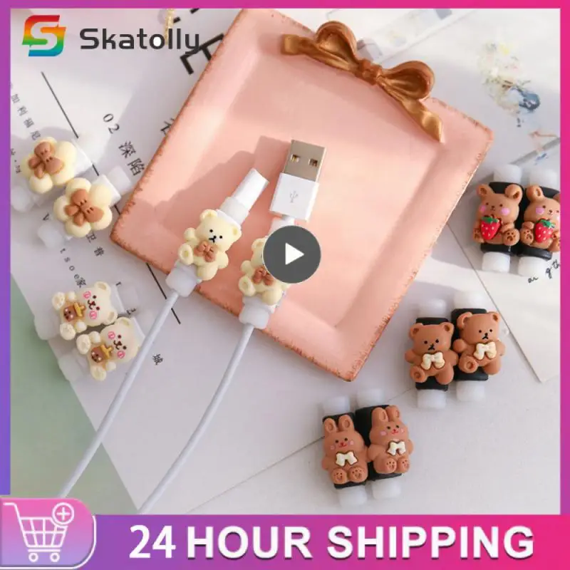 

Plastic Resin Data Cable Protective Cover Durable Data Line Protective Sleeve Breathable Stable Charger Cord Winder For Phone