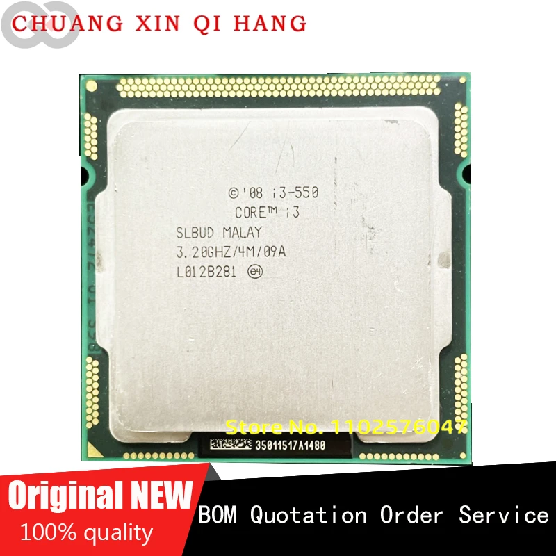 

Для Intel i3-550 3,2 GHz Dual-Core 4MB LGA1156 CPU Original I3 550