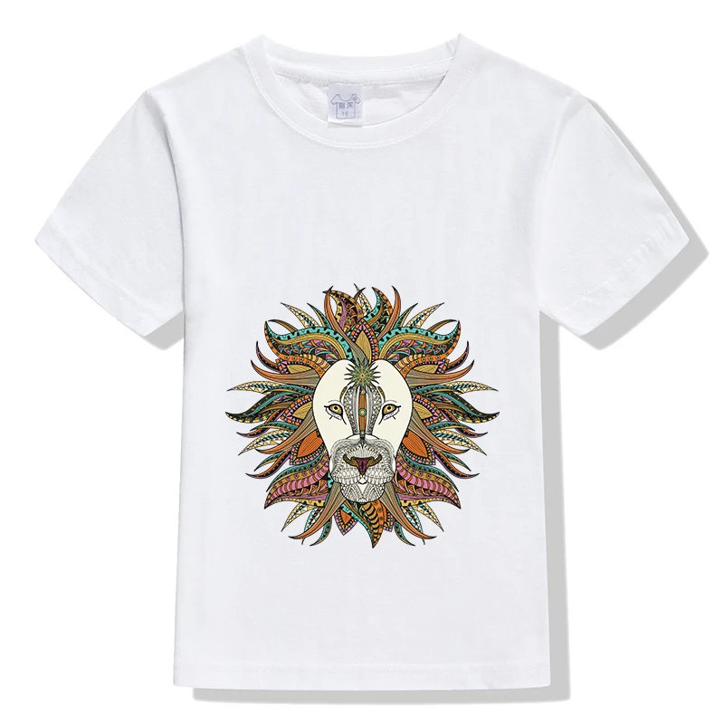 Термонаклейки на одежду с изображением тигра льва