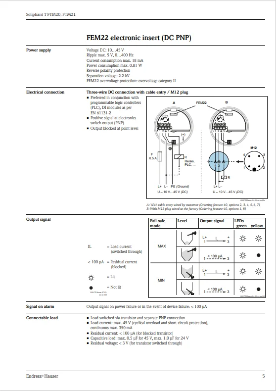 Фото Endress + Hauser FTM21 series, датчик уровня вибрации, выход Soliphant T PNP №4