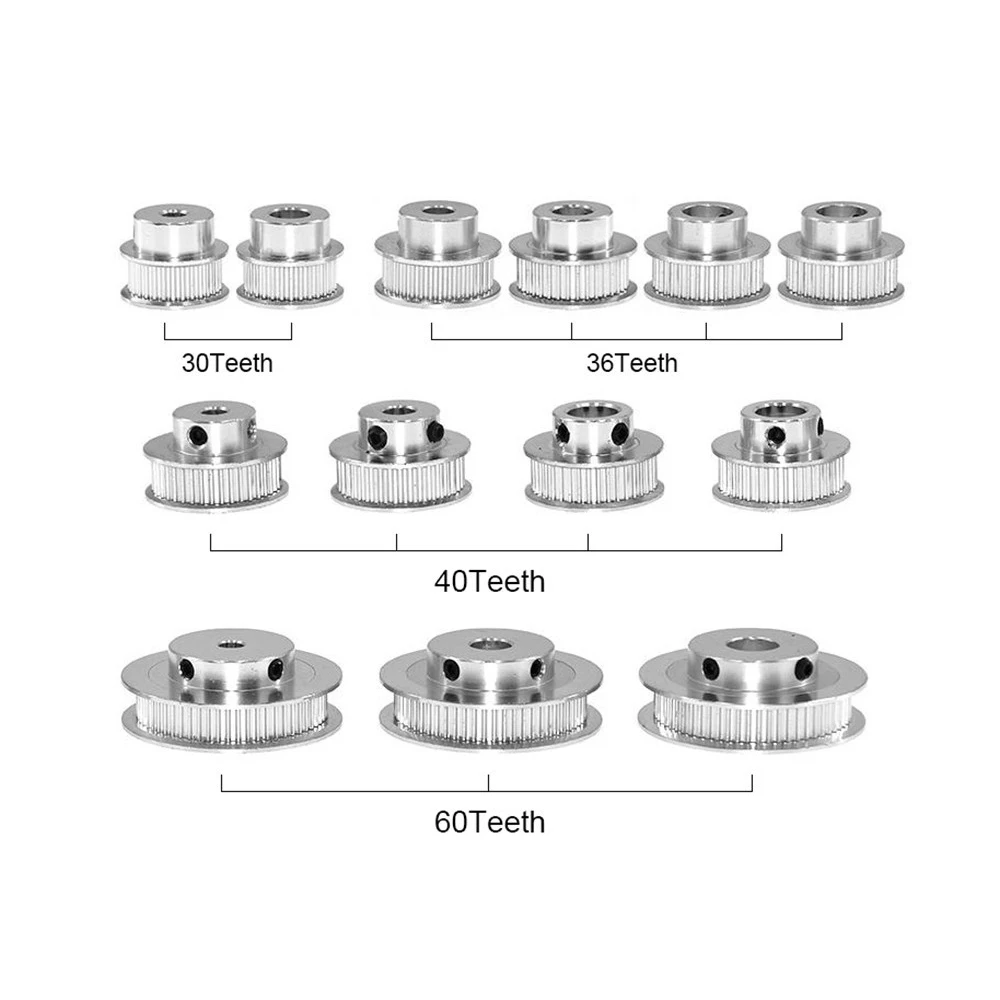 

GT2 Timing Pulley 3D Printer pulley 30 36 40 60 Tooth Pulley Wheel Bore 5mm 8mm Aluminum Gear Teeth Width 6mm Part