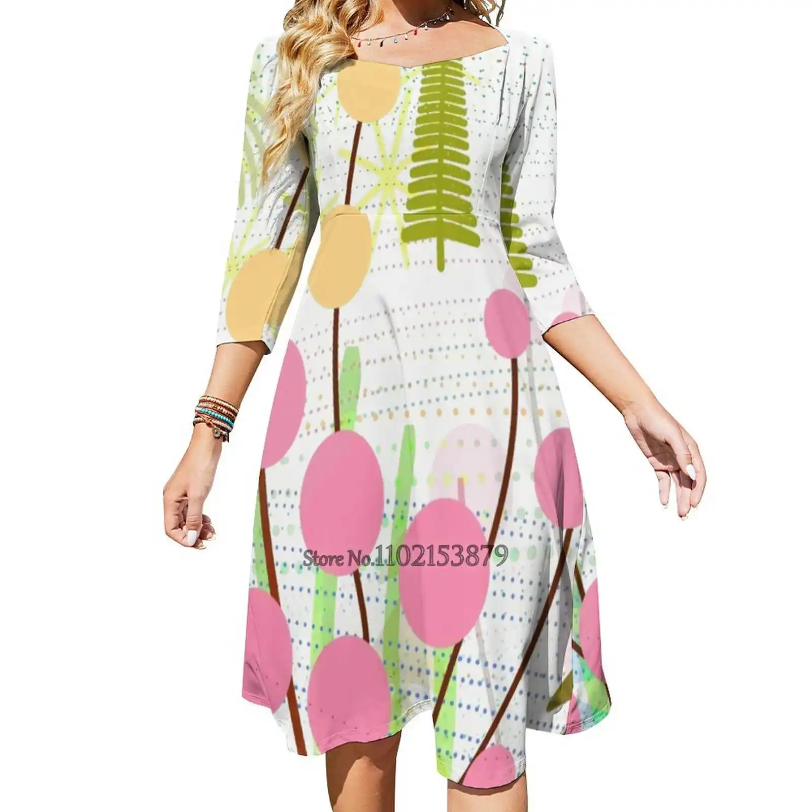 

Женское платье с открытой спиной и квадратным вырезом, размеры до 6Xl