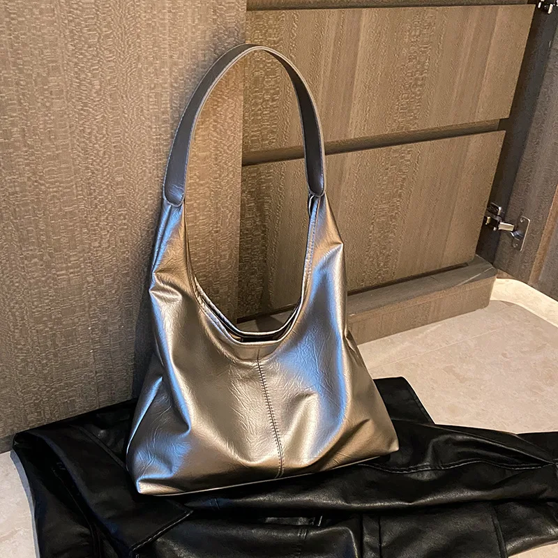 

NEW Large Shoulder Bag for Women 2023 Trend Designer Bucket Bag Simple Solid Color Big High Capacity Tote Bags Handbags Purse