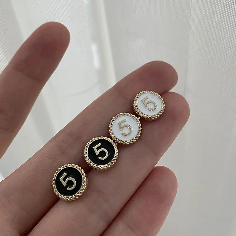 

Number 5 Metal Buttons For Blouse Shirts Replace Apparel Decorative Sewing Accessories Garments Mini Diy Crafts Supply 10pcs/lot