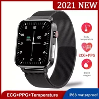 2021 bluetooth smart watch body temperature ecgppg heart rate sleep health monitoring bracelet sport ip68 waterproof smartwatch