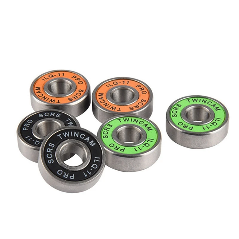 

40Pcs 608 2RS Ball Bearings, ILQ-9 High-Speed Bearings For Skateboards, Inline Skates, 20 Pcs Green & 20Pcs Orange