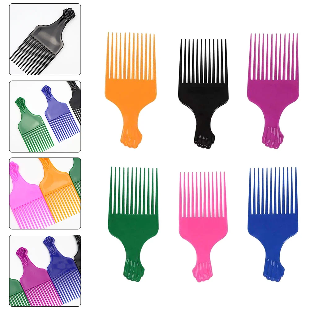 

Comb Hair Pick Afro Hairdressing Styling Braid Taildetangle Hairstyle Lift Tool Brush African Sandalwoodblack Bone Curly Steel