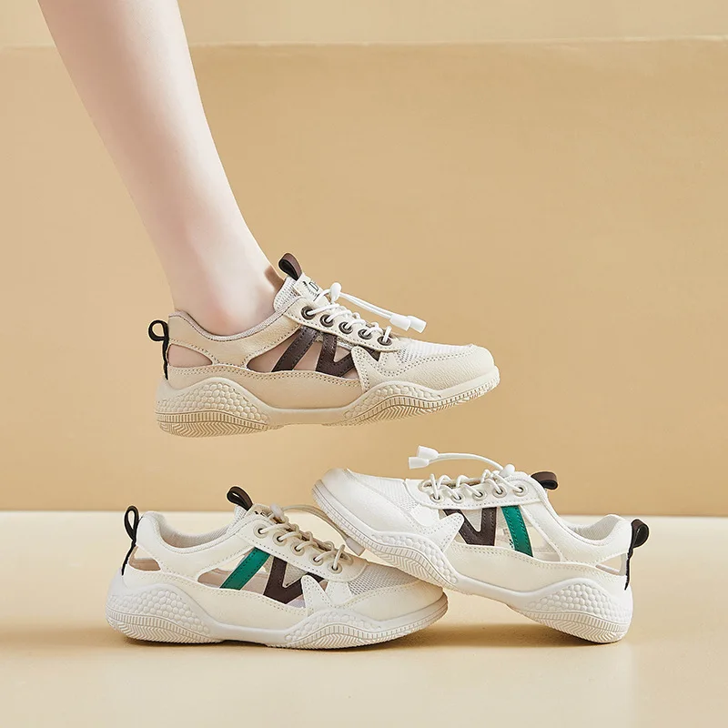 Женские кроссовки с вырезами дышащие сетчатые для немецких тренировок летний