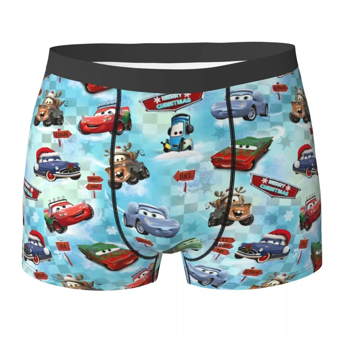 Нижнее белье с изображением молнии Mcqueen Cars модные мужские трусы удобные
