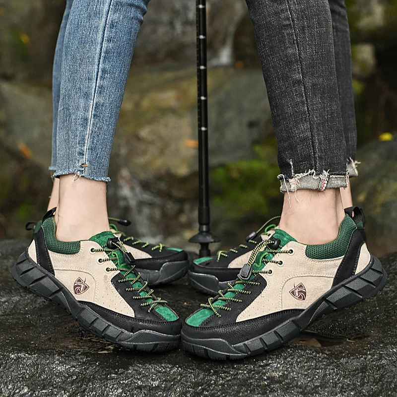 High Quality Leather Men's Hiking Shoes Outdoor Lover Sport Trekking Shoes Men Hunting Trekking Sneakers Climbing Tourism Shoes