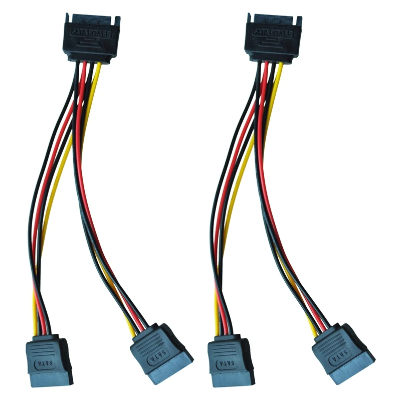 

2x6 дюймов SATA Power Y разветвитель Кабель-адаптер-M/F (кабель питания)