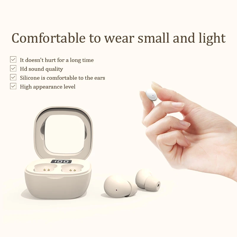 Наушники ORONE SK19 Mini Bluetooth 5.3 с ANC, шумоподавлением до -40 дБ, ультралегкие (3 г), внутриканальные, стерео, комфортная посадка (art.: 3920d968d0780) - 3920d968d0780