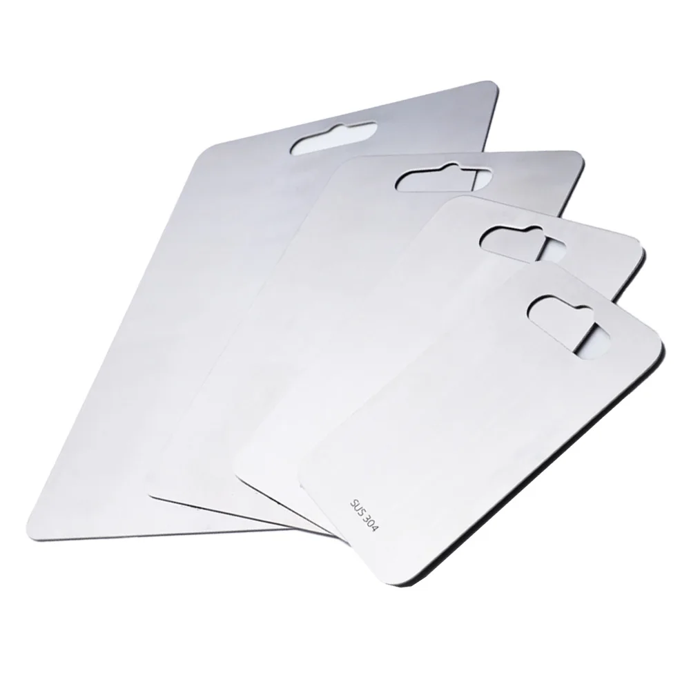 

Easy to Clean Cutting Board Crafted From 304 Stainless Steel Ensures Food Safety Space Saving Design Pair with any Kitchen Decor
