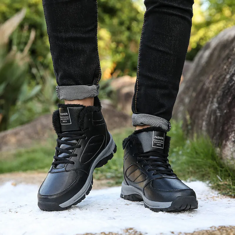 Hot Sale Winter Boots Men Waterproof Snow Boots Men Shoes Casual Winter Hiking Shoes Ankle Boots for Men Plus Size Couple Shoes