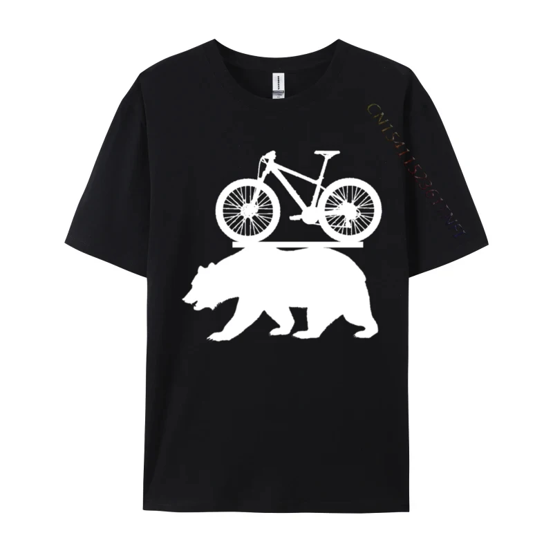 Fun Mountain Bike Cycling Cal Bear Design For Men Classic Tops T Shirt Fashion Tee-Shirt Top T-Shirts Clothing