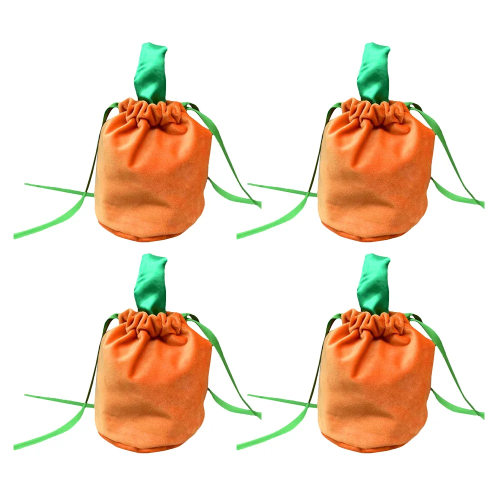 

4pcs Velour Candy Bag Party Gift Goodies Pouch Drawstring Storage Bag