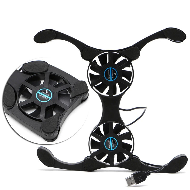 

Folding USB Dual Fan Cooler Cooling Pad Stand for PC Laptop Notebook Macbook 95AD