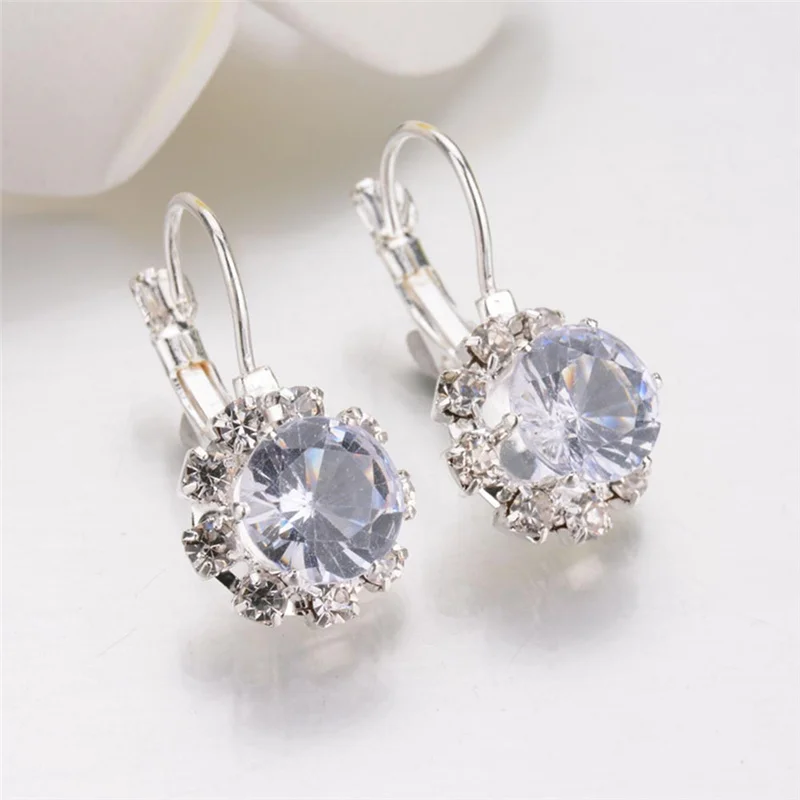 Женские серьги-гвоздики из циркония AliExpress