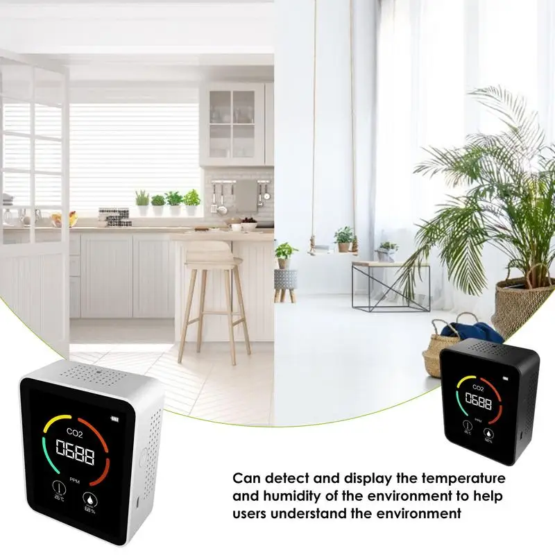 

Air Quality Monitor Indoor Sensor CO2/Temp/Humidity Detector Meter Carbon Dioxide TesterAir Quality Analyzer