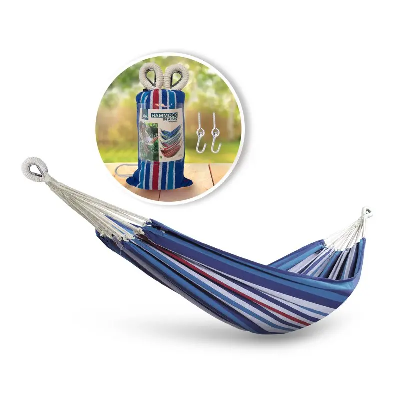 

Wide Hammock with Carrying Bag, 220 lb. Capacity, Patriotic Stripe
